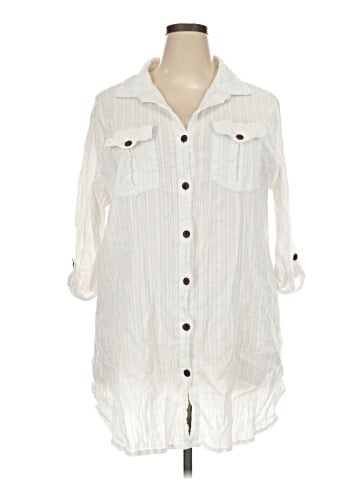 Dotti 3/4 Sleeve Button-Down Shirt (view 1)