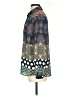 DR2 100% Polyester Paisley Teal Long Sleeve Blouse Size S - photo 5