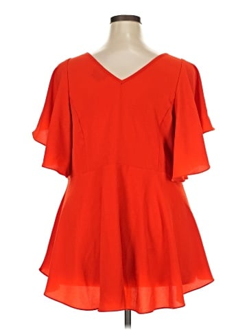 City Chic Short Sleeve Blouse (view 2)