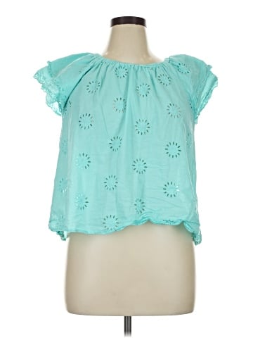 a.n.a. A New Approach Short Sleeve Blouse (view 1)