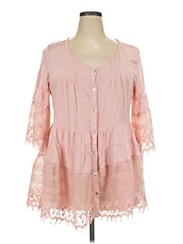 Roaman's 3/4 Sleeve Blouse (view 1)