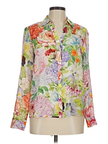 Alice + Olivia Long Sleeve Silk Top (view 1)