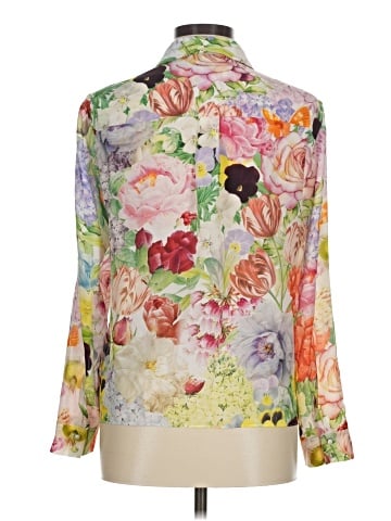 Alice + Olivia Long Sleeve Silk Top (view 2)