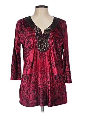 One World 3/4 Sleeve Blouse (view 1)