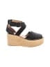 Unbranded 100% Leather Black Wedges Size EU 36 - photo 1