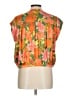 DR2 100% Polyester Orange Short Sleeve Blouse Size L - photo 2