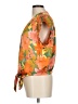 DR2 100% Polyester Orange Short Sleeve Blouse Size L - photo 5
