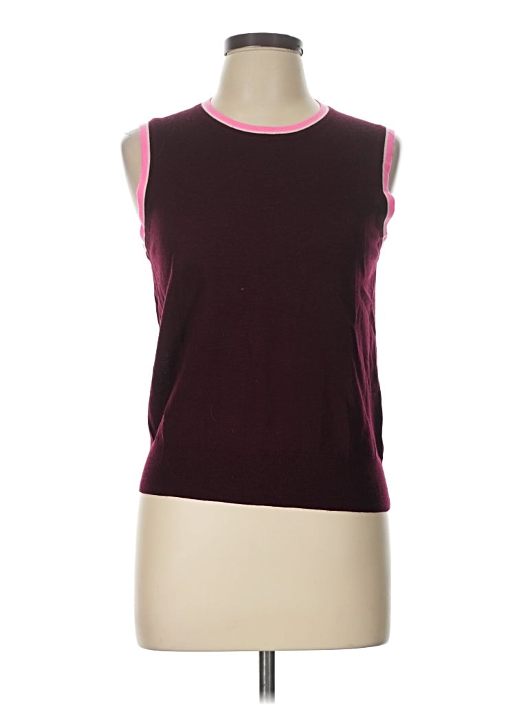 Pre-owned Jcrew Sweater Vest In Burgundy