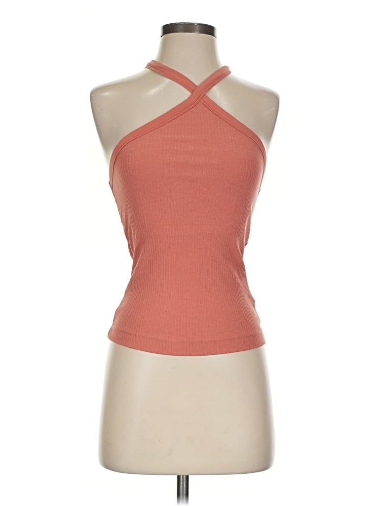 Pre-owned Old Navy Tank Top Orange Halter Neckline Tops
