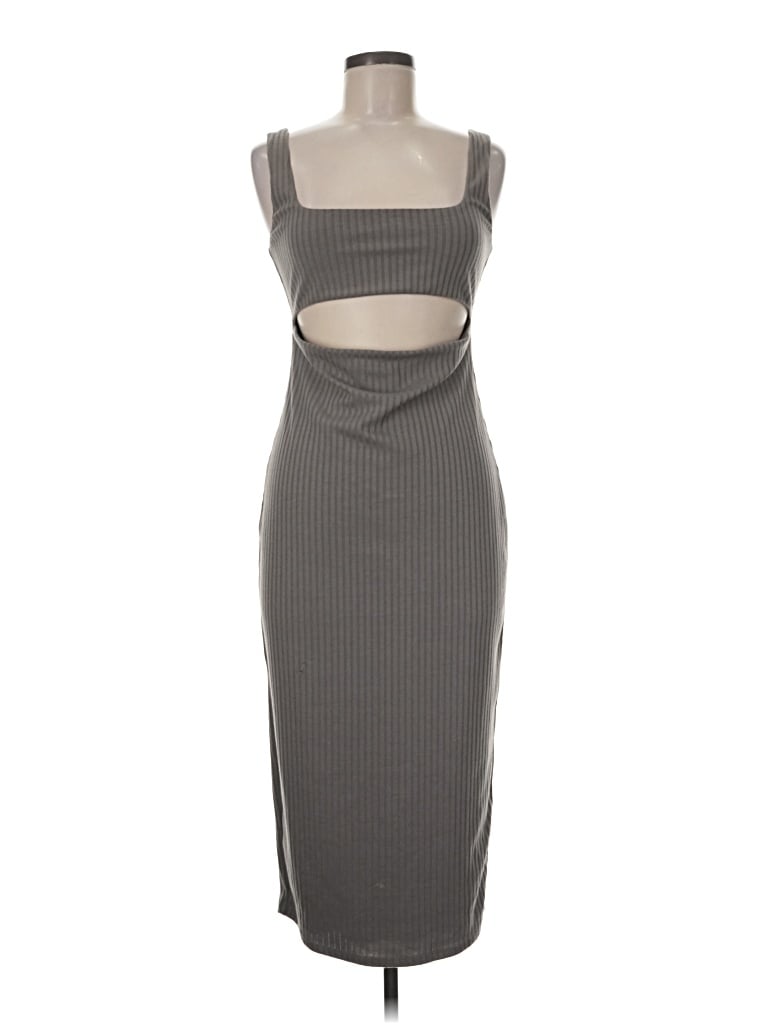 Pre-owned H:ours Cocktail Dress In Gray