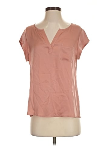 Repeat Cashmere Short Sleeve Silk Top (view 1)
