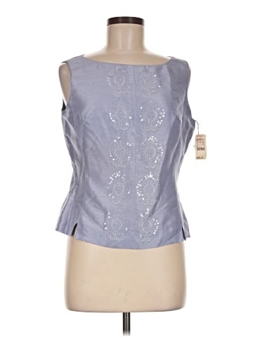 Tahari Sleeveless Silk Top (view 1)