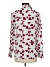 Equipment 100% Polyester Floral Red Long Sleeve Blouse Size M - photo 2