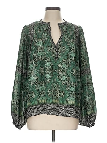 Rose + Olive Long Sleeve Blouse (view 1)
