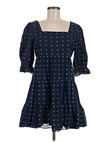 Madewell Square-Neck Puff-Sleeve Babydoll Dress (view 1)