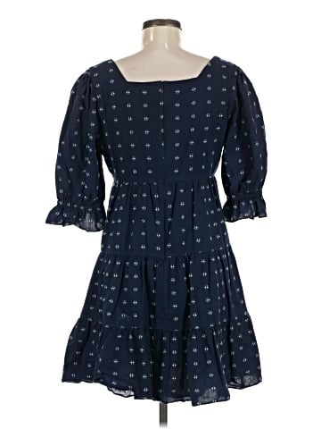 Madewell Square-Neck Puff-Sleeve Babydoll Dress (view 2)