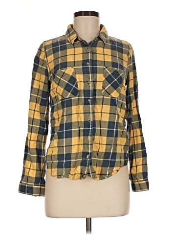 Topshop Long Sleeve Button-Down Shirt (view 1)