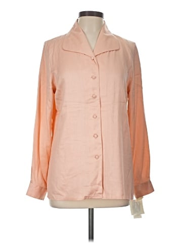 Rafaella Long Sleeve Silk Top (view 1)