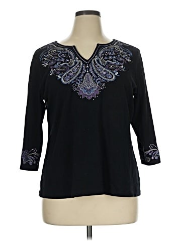 Karen Scott 3/4 Sleeve T-Shirt (view 1)
