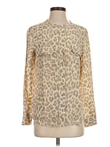 Equipment Long Sleeve Silk Top (view 1)