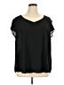 Torrid 100% Polyester Black Short Sleeve Blouse Size 2X Plus (2) - photo 1