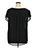 Torrid 100% Polyester Black Short Sleeve Blouse Size 2X Plus (2) - photo 2