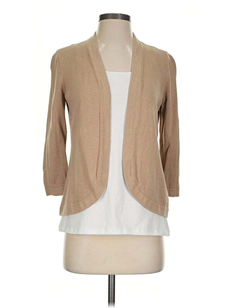 Pre-owned Talbots Cardigan Sweater In Tan