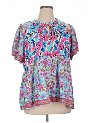Umgee Short Sleeve Blouse (view 1)