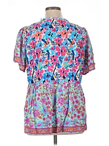 Umgee Short Sleeve Blouse (view 2)