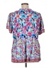 Umgee 100% Polyester Blue Short Sleeve Blouse Size XL - photo 2