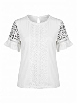 Karl Lagerfeld Paris Short Sleeve Blouse (view 1)