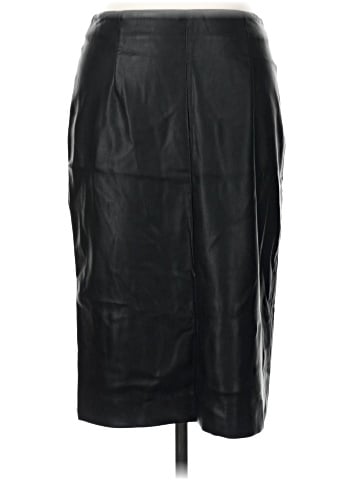 Zara Basic Faux Leather Skirt (view 1)