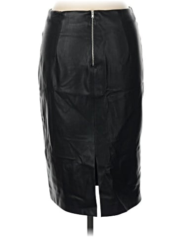 Zara Basic Faux Leather Skirt (view 2)