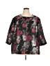 Maggie Barnes 100% Polyester Floral Black Jacket Size 3X - photo 1