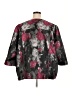 Maggie Barnes 100% Polyester Floral Black Jacket Size 3X - photo 2