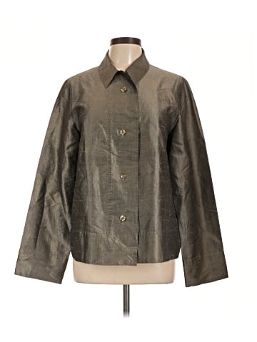 Dana Buchman Long Sleeve Silk Top (view 1)