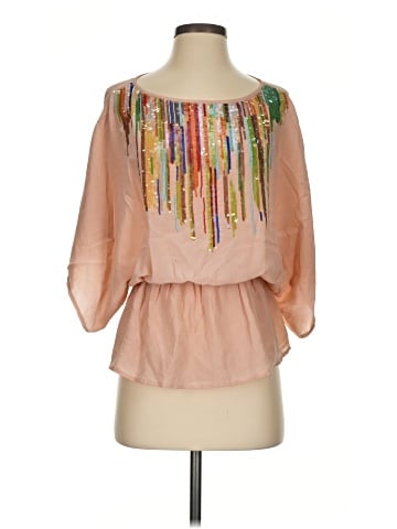 Trina Turk 3/4 Sleeve Silk Top (view 1)