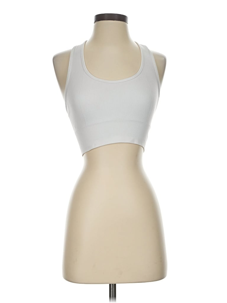 Pre-owned Danskin Tank Top White Halter Neckline Tops