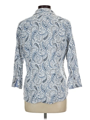 Chaps 3/4 Sleeve Button-Down Shirt (view 2)