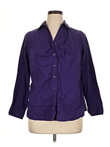 Lane Bryant 3/4 Sleeve Button-Down Shirt (view 1)
