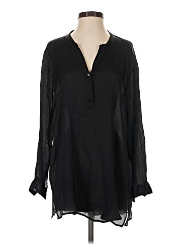 Calypso St. Barth Long Sleeve Silk Top (view 1)