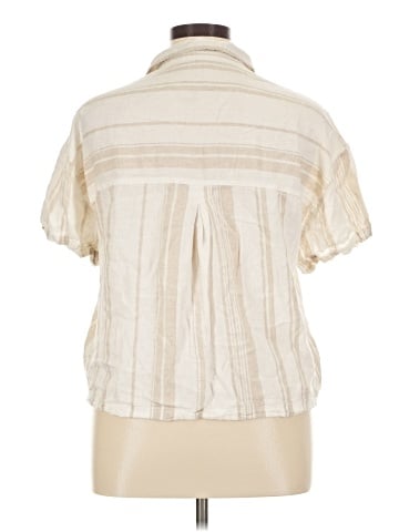 Madewell Linen-Blend Short-Sleeve Safari Shirt: Undyed Edition (view 2)