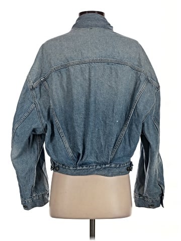 Madewell Relaxed Crop Jean Trucker Jacket in Billings Wash (view 2)