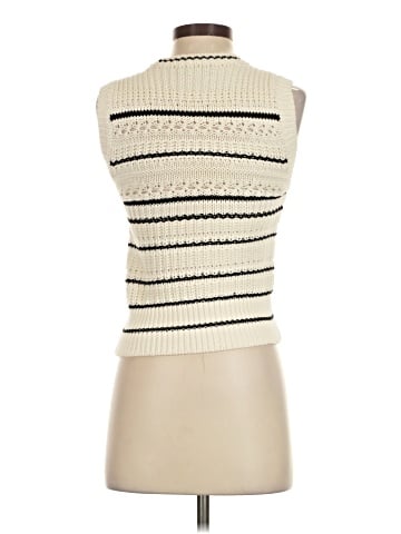 Madewell Striped Sweater Vest in 100% Cotton (view 2)