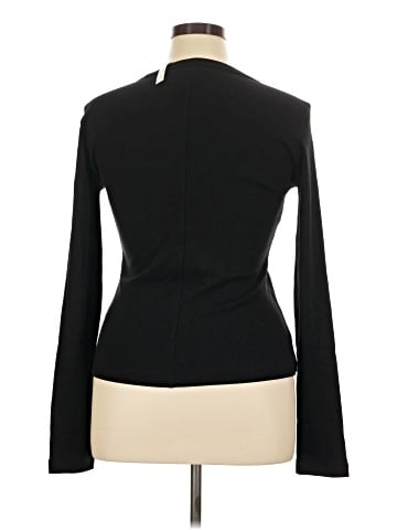 Madewell TThe '90s  V-Neck Long-Sleeve Tee in Compact Cotton (view 2)