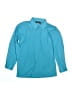 Rafael Solid Teal Long Sleeve Button-Down Shirt Size 8 - photo 1