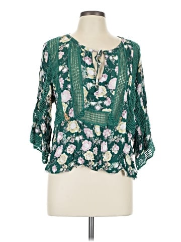 Black Rainn 3/4 Sleeve Blouse (view 1)