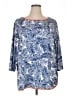 Ruby Rd. Blue 3/4 Sleeve Blouse Size 2X - photo 1