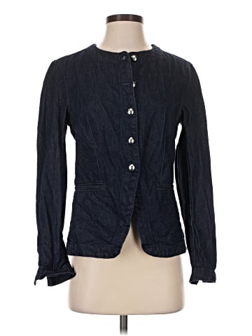 Madewell Denim Collarless Jacket in Rinse Wash (view 1)