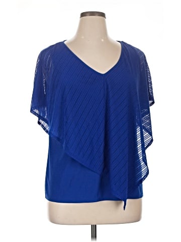 NY Collection Short Sleeve Blouse (view 1)